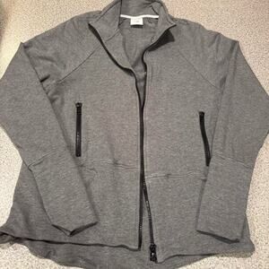 Cabi Style 3732 Gray Modal Blend Full-Zip Jacket - Size Small